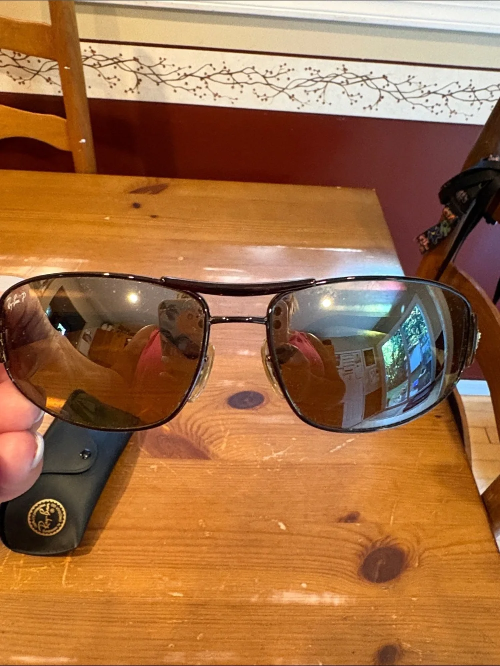 Ray-Ban Women’s Aviator Sunglasses - Brown Lenses, tortoise shell frame.